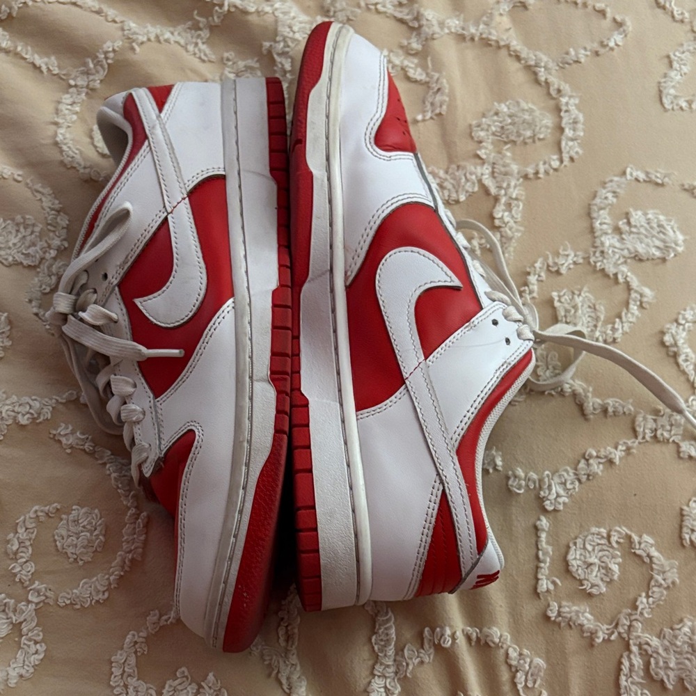 Nike White and Red Athletic Shoes